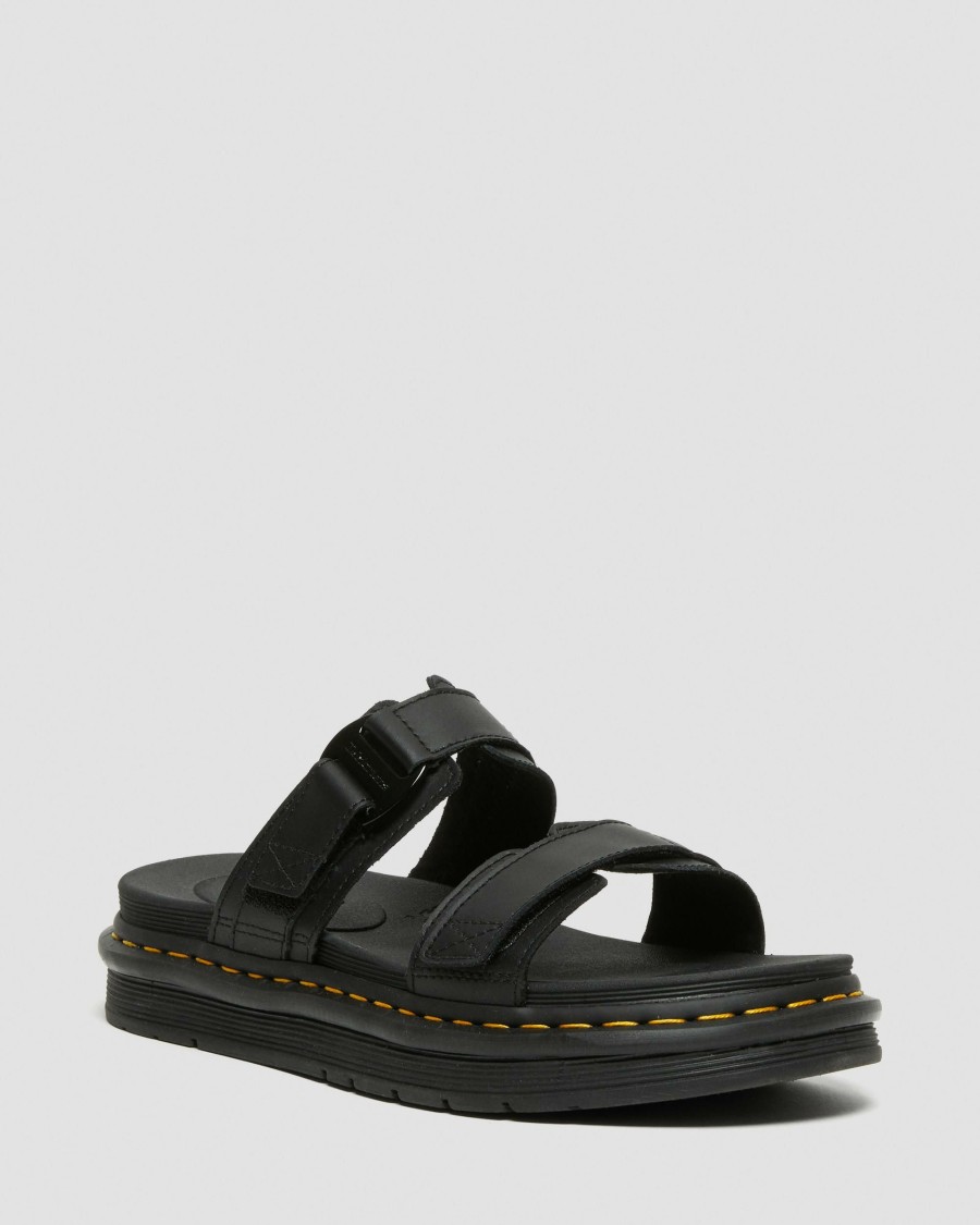 Men * | Chilton Men'S Leather Slide Sandals Online Discount