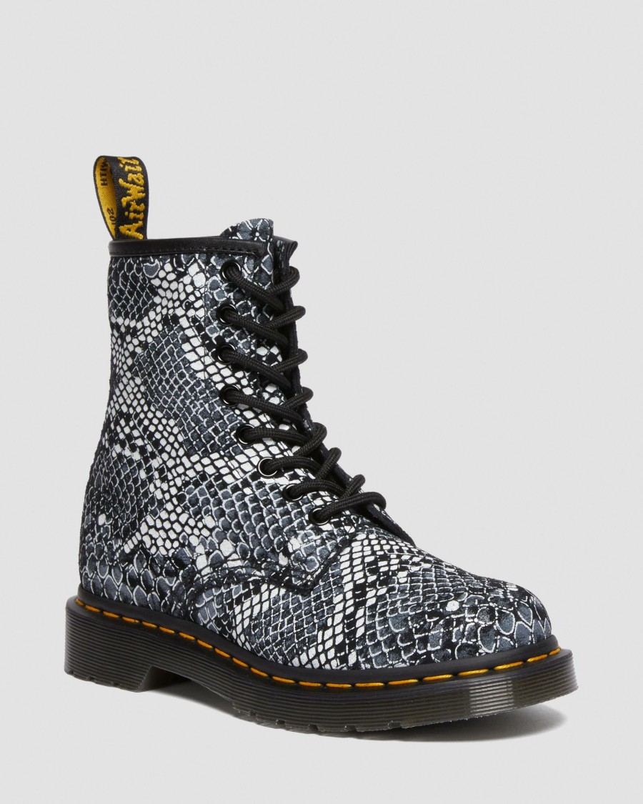 Men * | 1460 Snake Print Leather Lace Up Boots Special Style