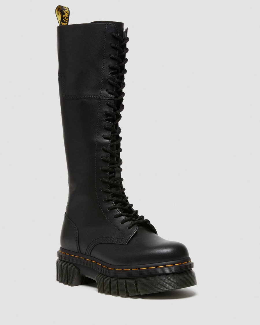 Women * | Audrick 20-Eye Leather Knee High Platform Boots Limited Edition