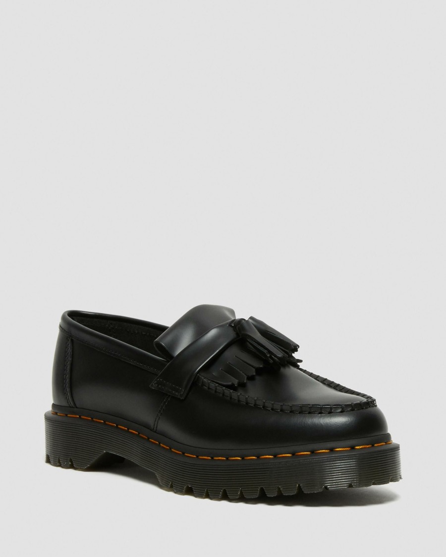 Men * | Adrian Bex Smooth Leather Tassel Loafers Reliable Quality