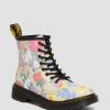 Kids * | Junior 1460 Floral Mash Up Leather Lace Up Boots Reliable Quality