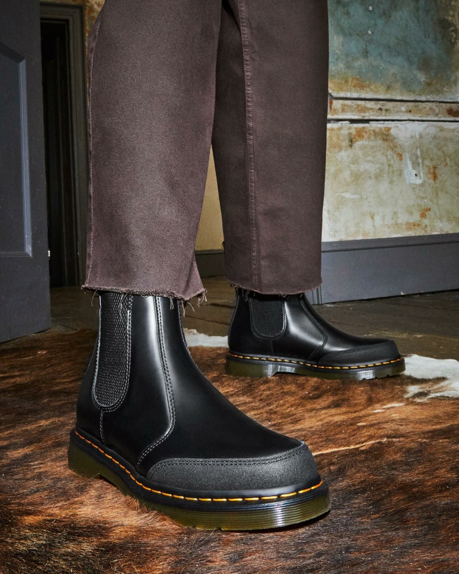 Men * | 2976 Guard Panel Leather Chelsea Boots Hot Selling