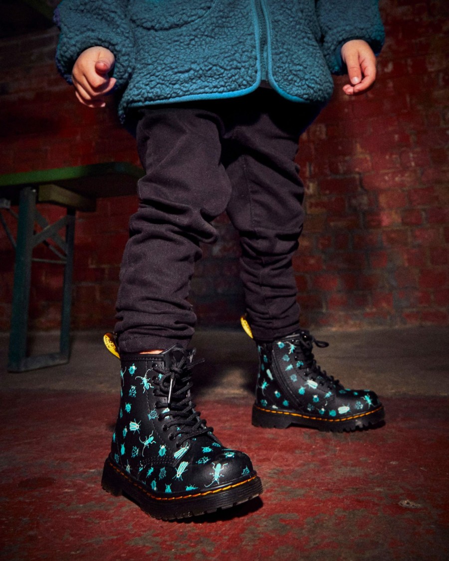 Kids * | Toddler 1460 Glow In The Dark Bugs Lace Up Boots Classical