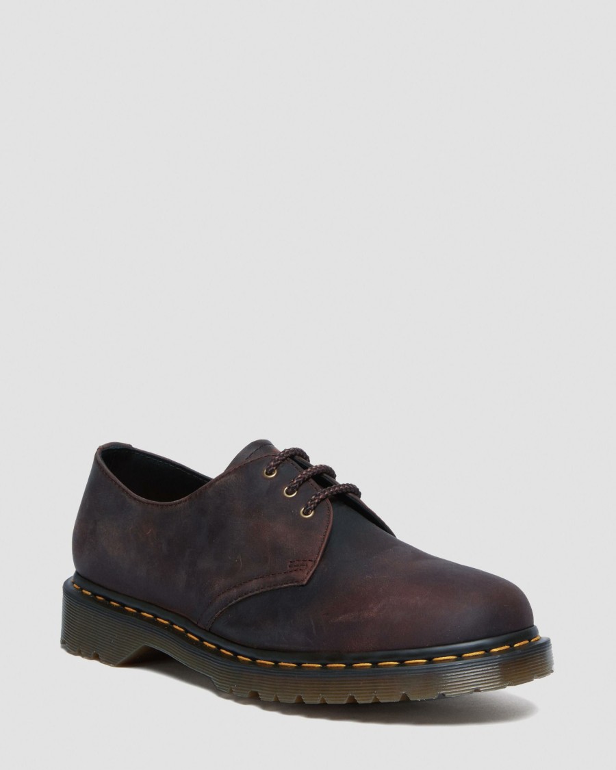 Men * | 1461 Waxed Full Grain Leather Oxford Shoes Bestsellers