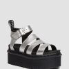 Women * | Blaire Metallic Leather Platform Strap Sandals Best Quality