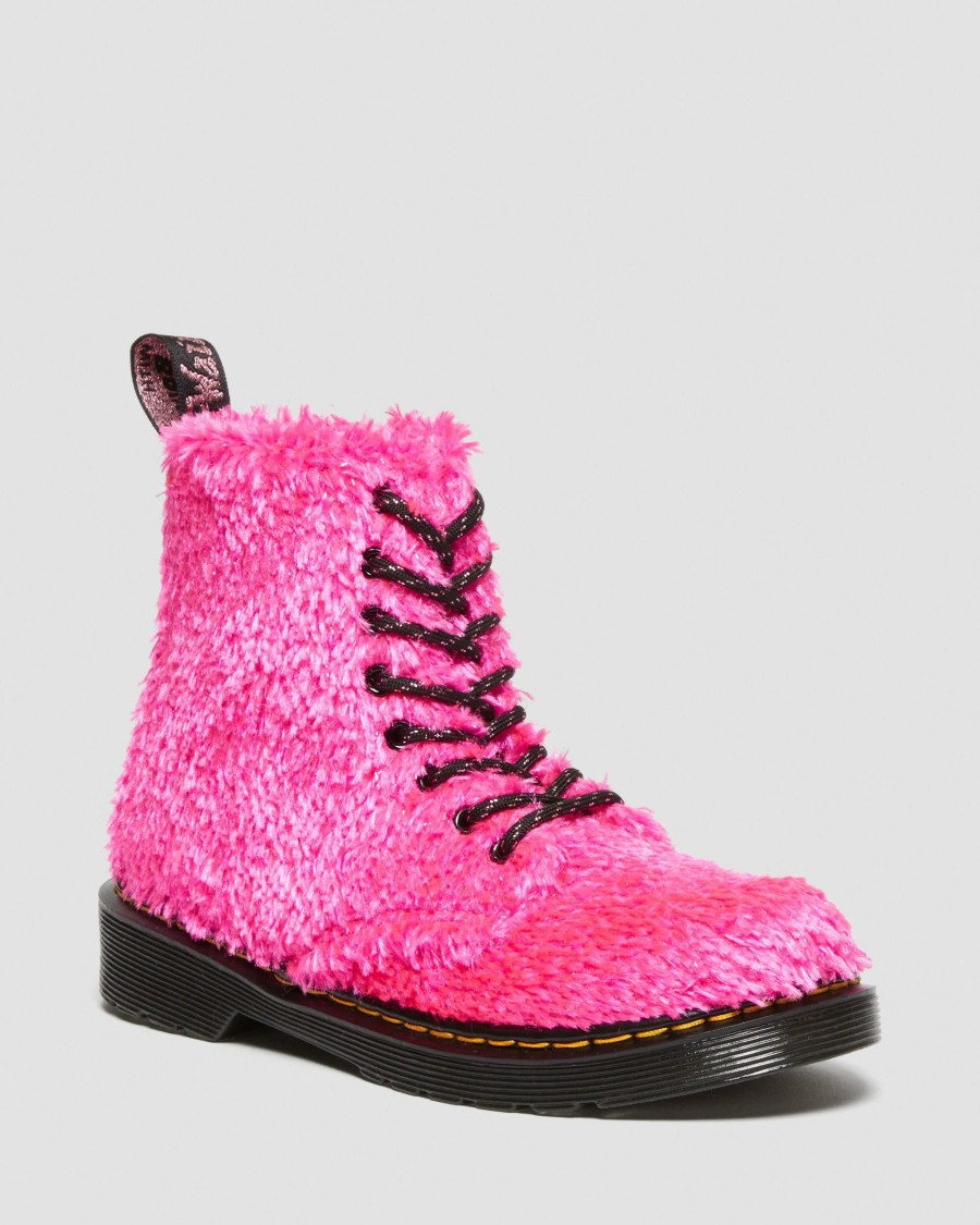 Kids * | Junior 1460 Pascal Tinsel Fur Lace Up Boots Quality Guarantee