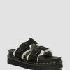 Men * | Myles Suede Fur-Lined Buckle Slide Sandals Best Quality