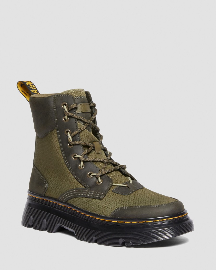 Men * | Tarik Leather & Nylon Utility Boots Top Sellers