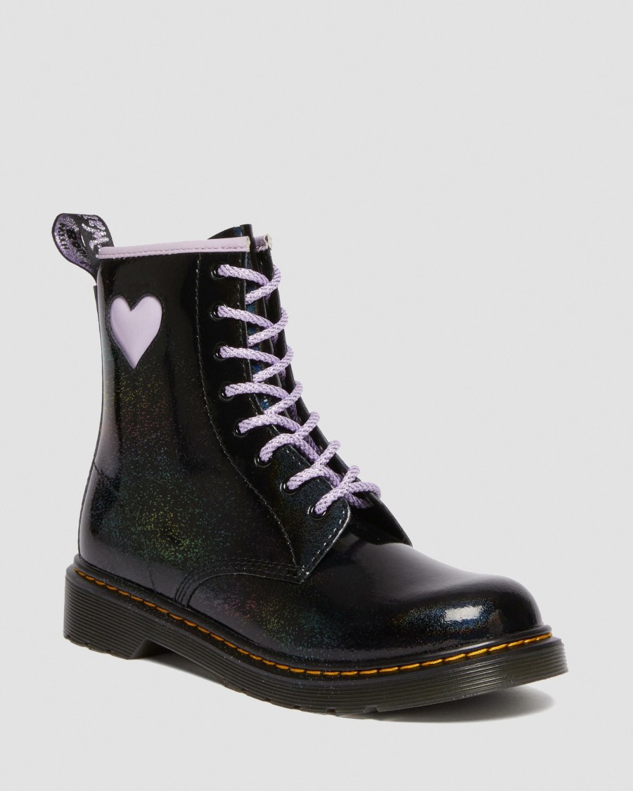 Kids * | Youth 1460 Shimmer Heart Lace Up Boots Limited Edition