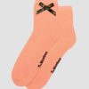 Women * | Ankle Bow Organic Cotton Blend Socks Special