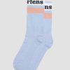 Women * | Athletic Logo Organic Cotton Blend Socks Top Sellers