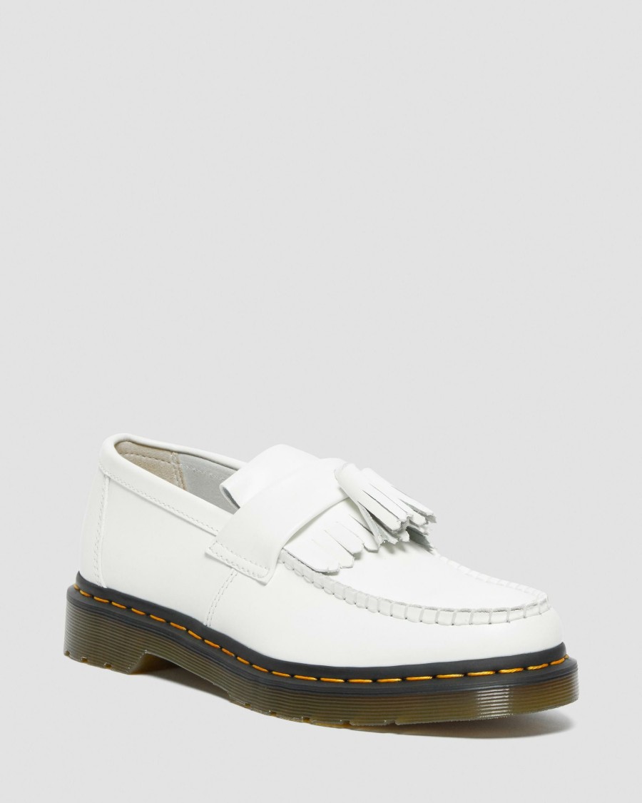 Men * | Adrian Yellow Stitch Leather Tassel Loafers Cheap Online