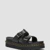 Women * | Myles Brando Leather Buckle Slide Sandals Limited Edition