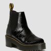 Women * | Rozalie Distressed Patent Heeled Chelsea Boots Fashionable